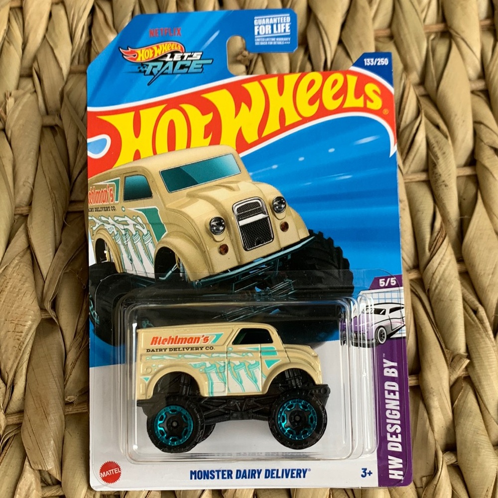 Monster Dairy Delivery Hot Wheels Milk Truck Van Hotwheels Lets Race New 2025